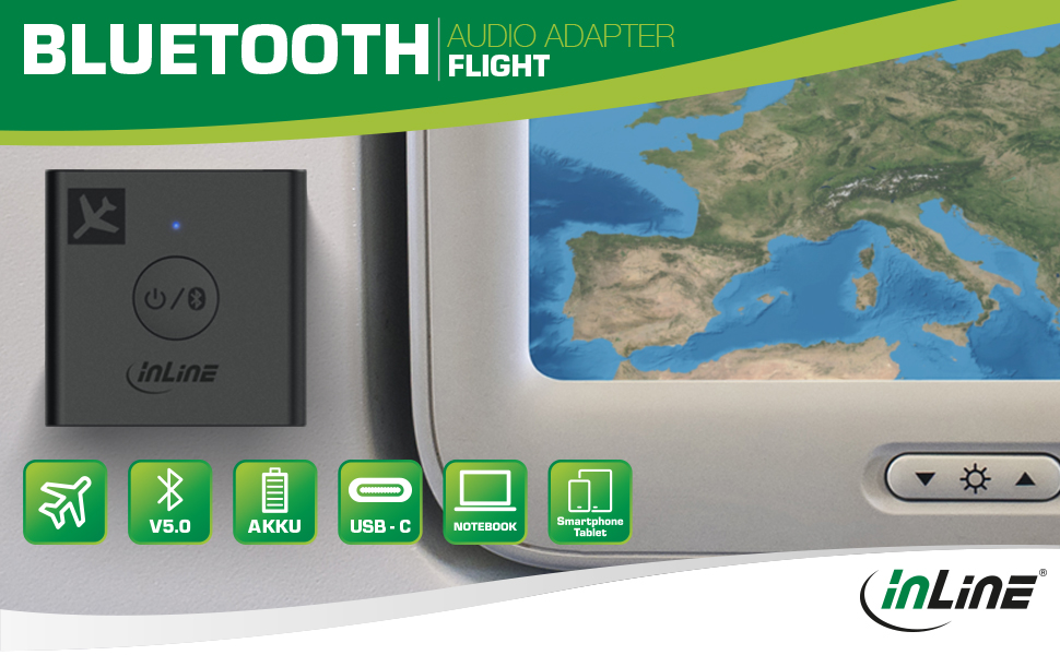INTOS ELECTRONIC AG - 99160I  InLine® Flugzeug Bluetooth Audio